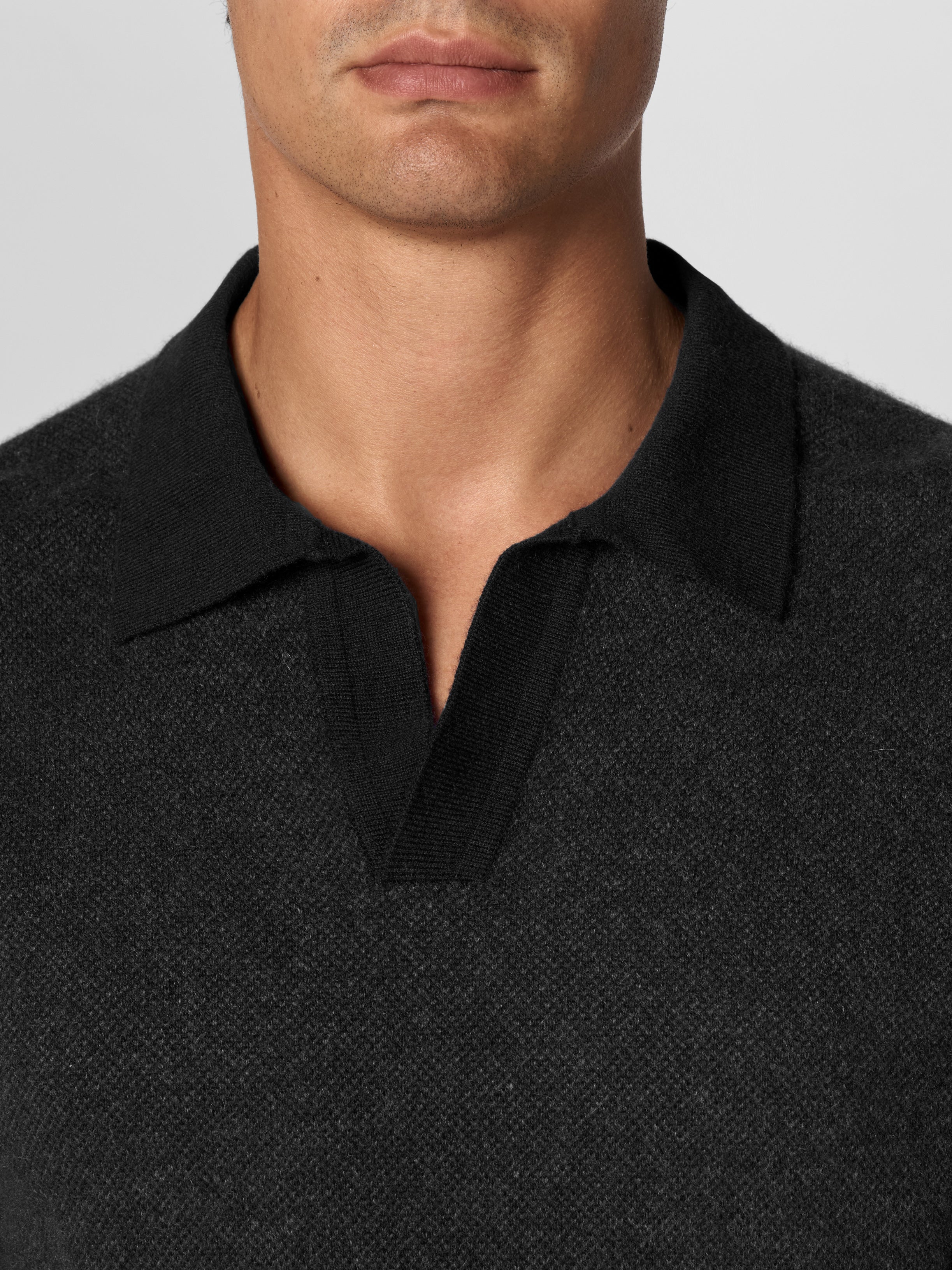 Black Jaquard Polo