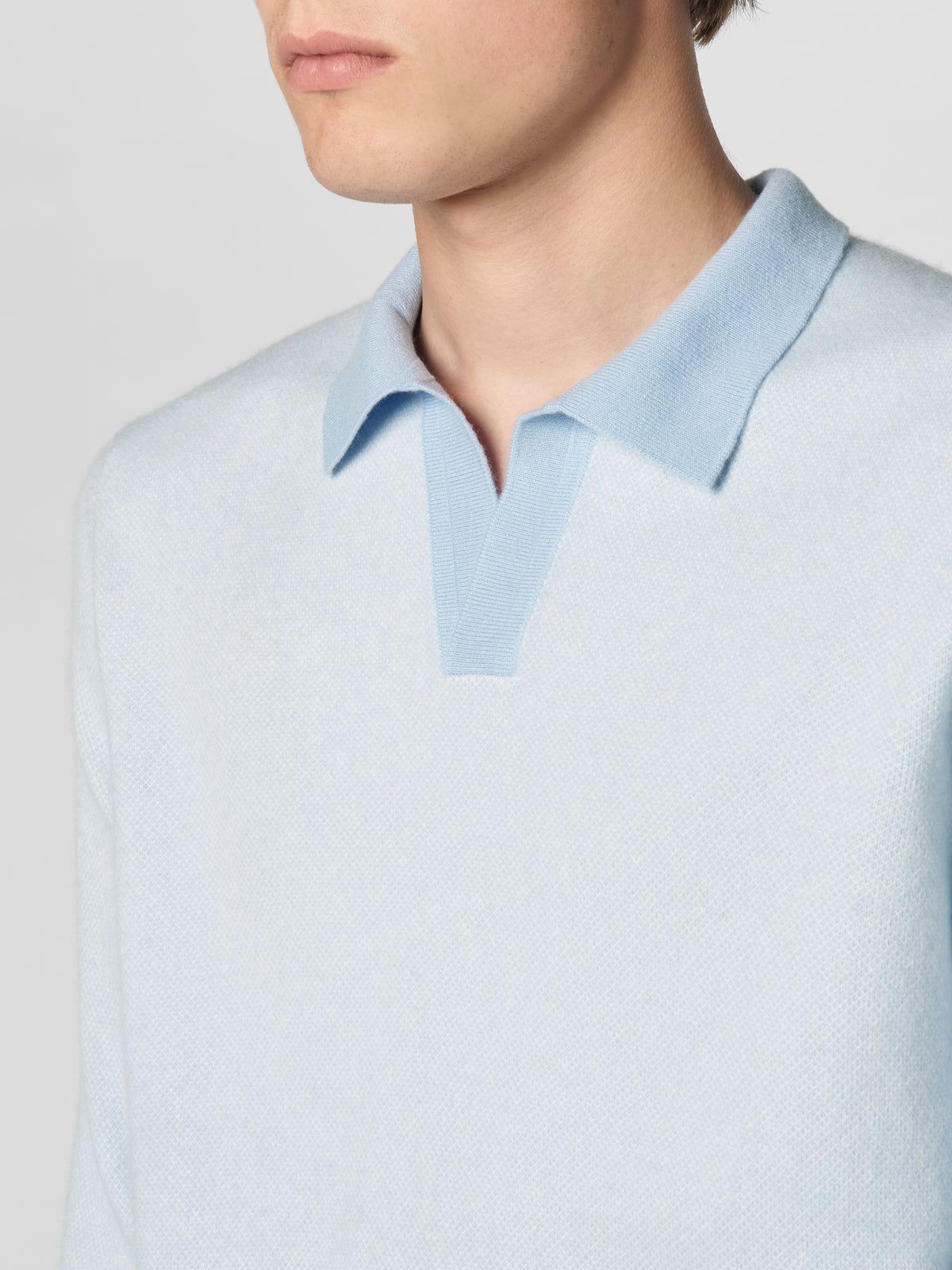 Light Blue Jaquard Polo