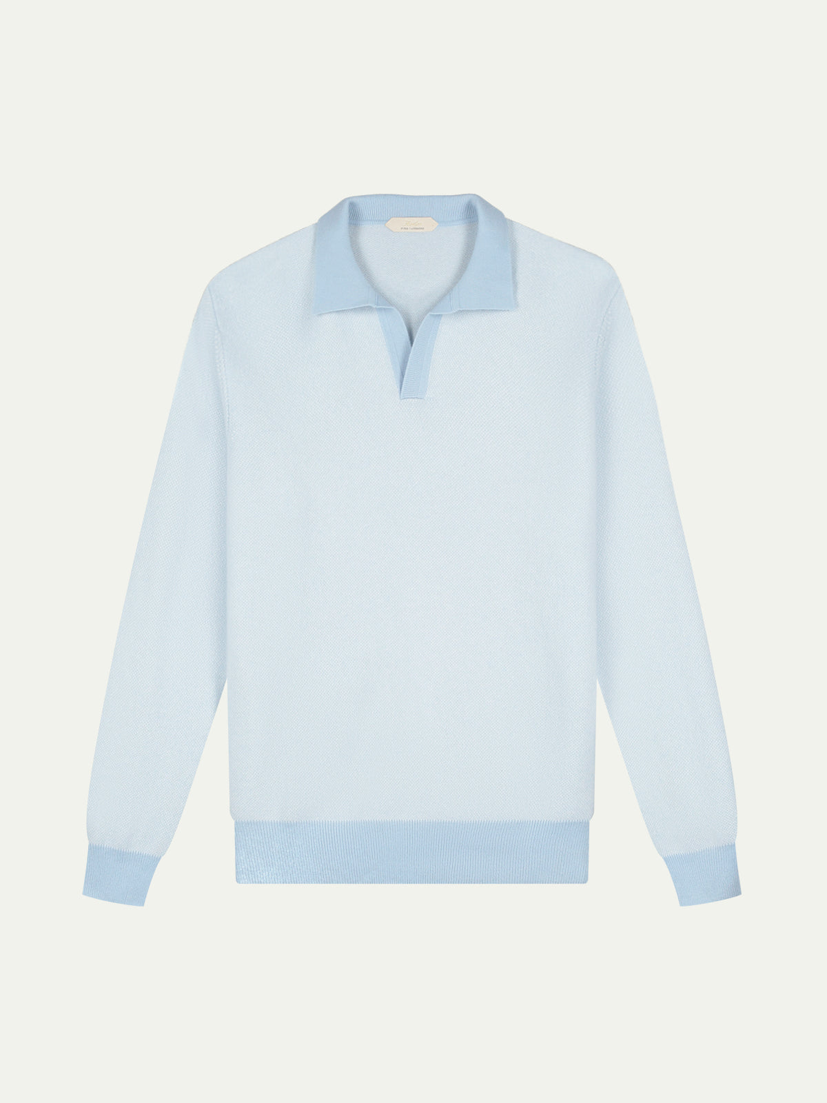 Light Blue Jaquard Polo