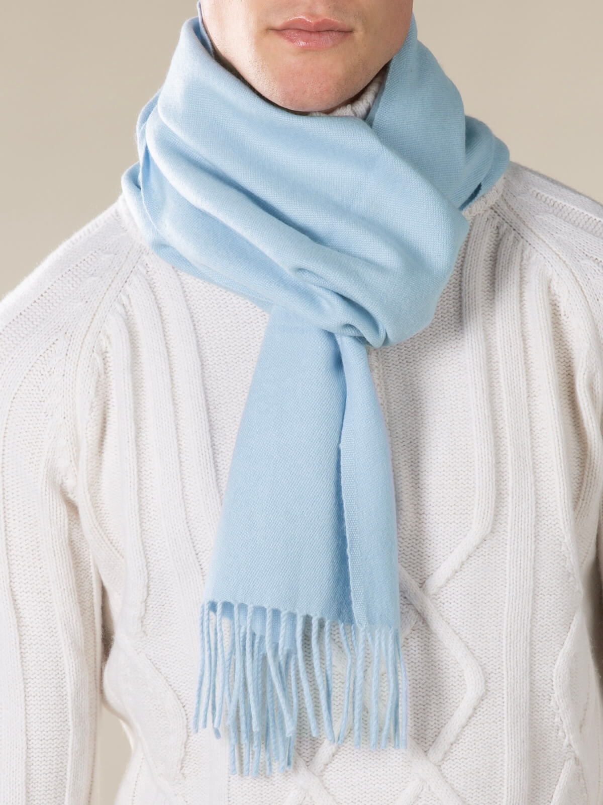 Light blue cashmere scarf hotsell