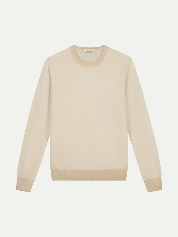 Light Beige Jacquard Crew