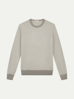 Taupe Jacquard Crew