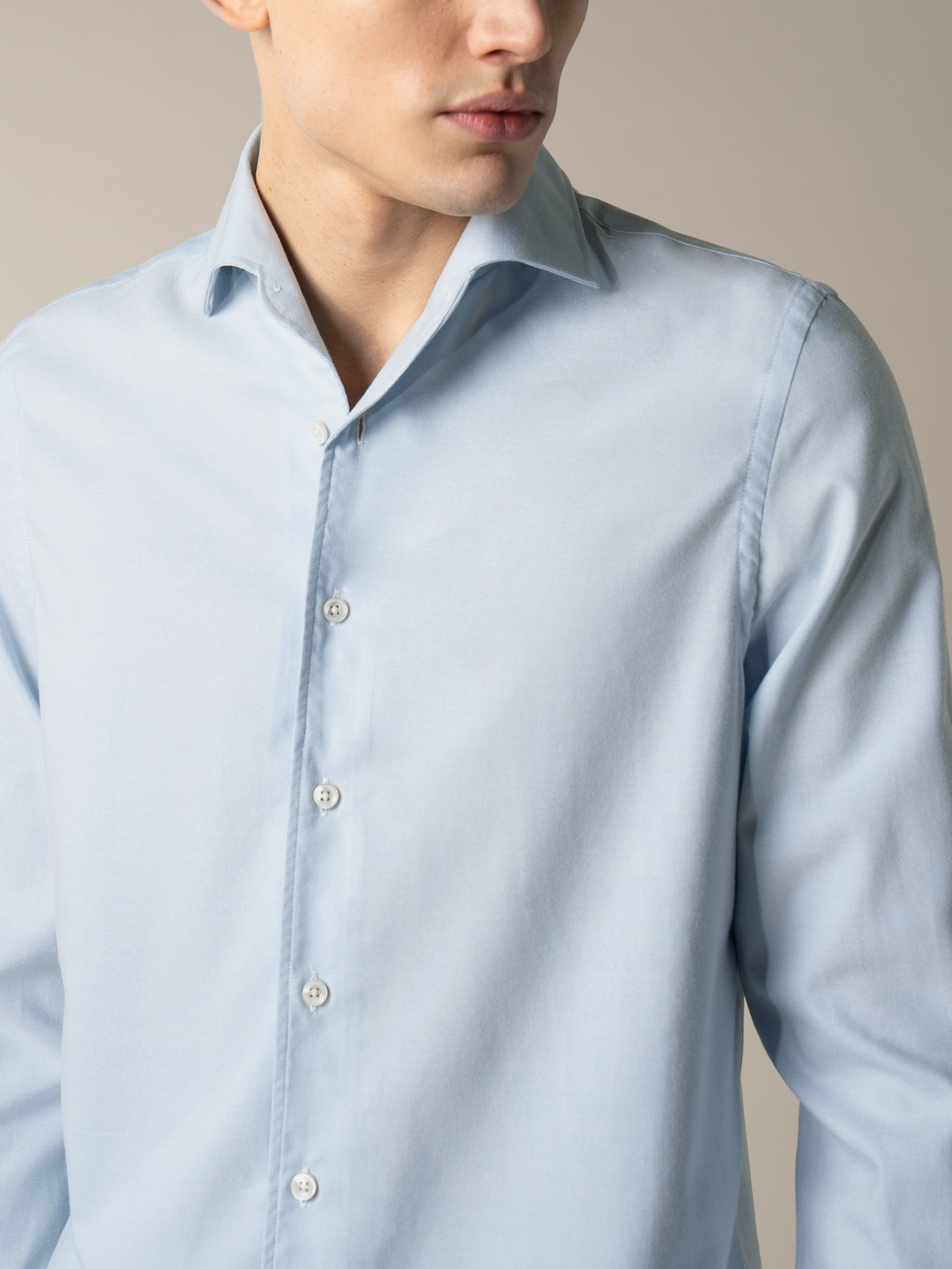 Light Blue Silk Shirt