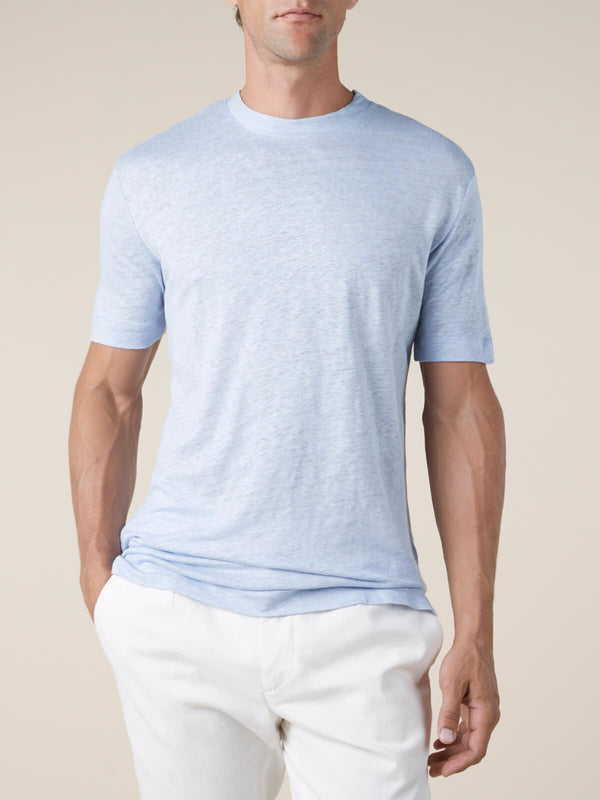 Light Blue Linen City T-shirt