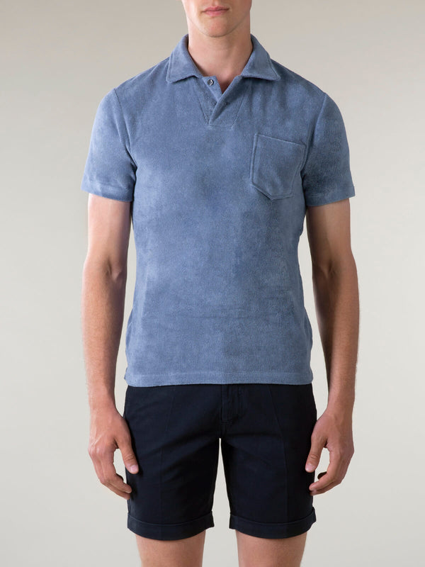 Jeans Terry Towelling Polo Shirt
