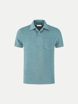Petrol Terry Towelling Polo Shirt