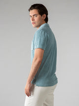 Petrol Terry Towelling Polo Shirt
