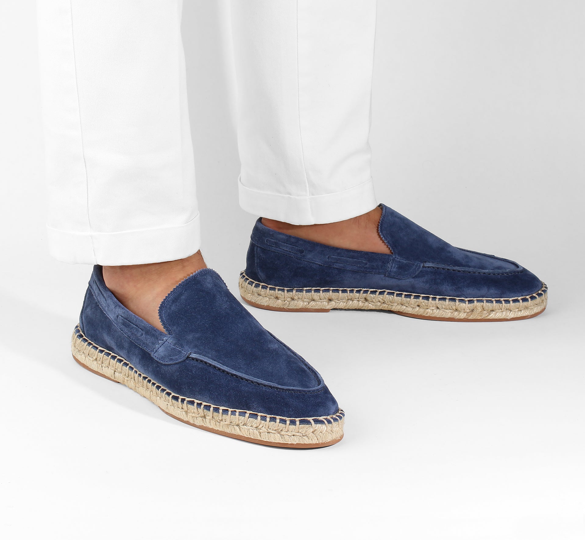 Blue Suede Beachside Espadrille Aurélien