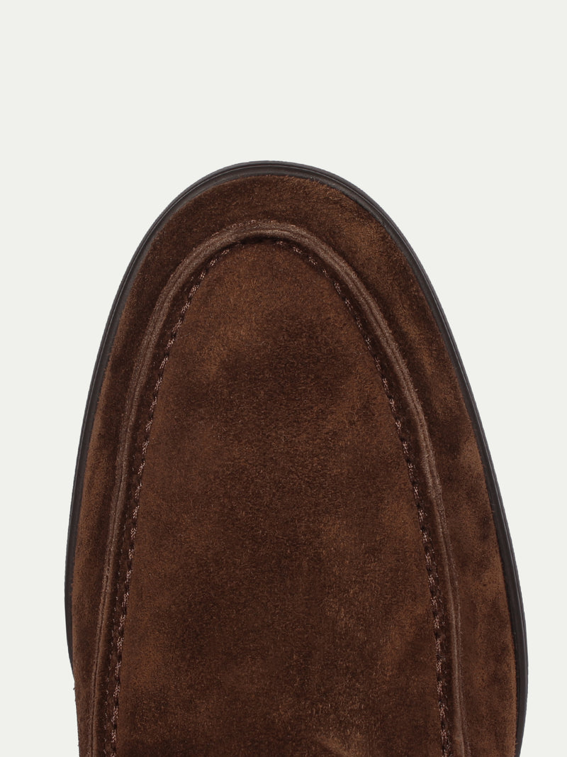 Chocolate City Loafer with Lamb Shearling Footbed Aurelien