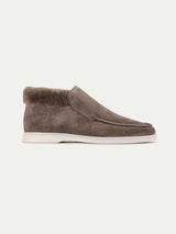 Ash Grey City Loafer with Shearling Aurelien