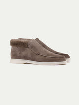 Ash Grey City Loafer with Shearling Aurelien