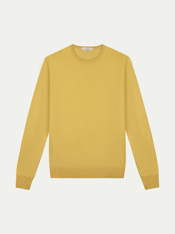 Extrafine Merino Crew Neck Sweater Mustard
