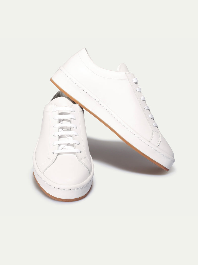 Aurélien | Lady White Nappa Leather Voyager Sneaker