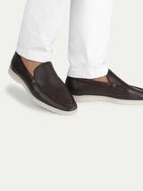 Brown Grain Yacht Loafers