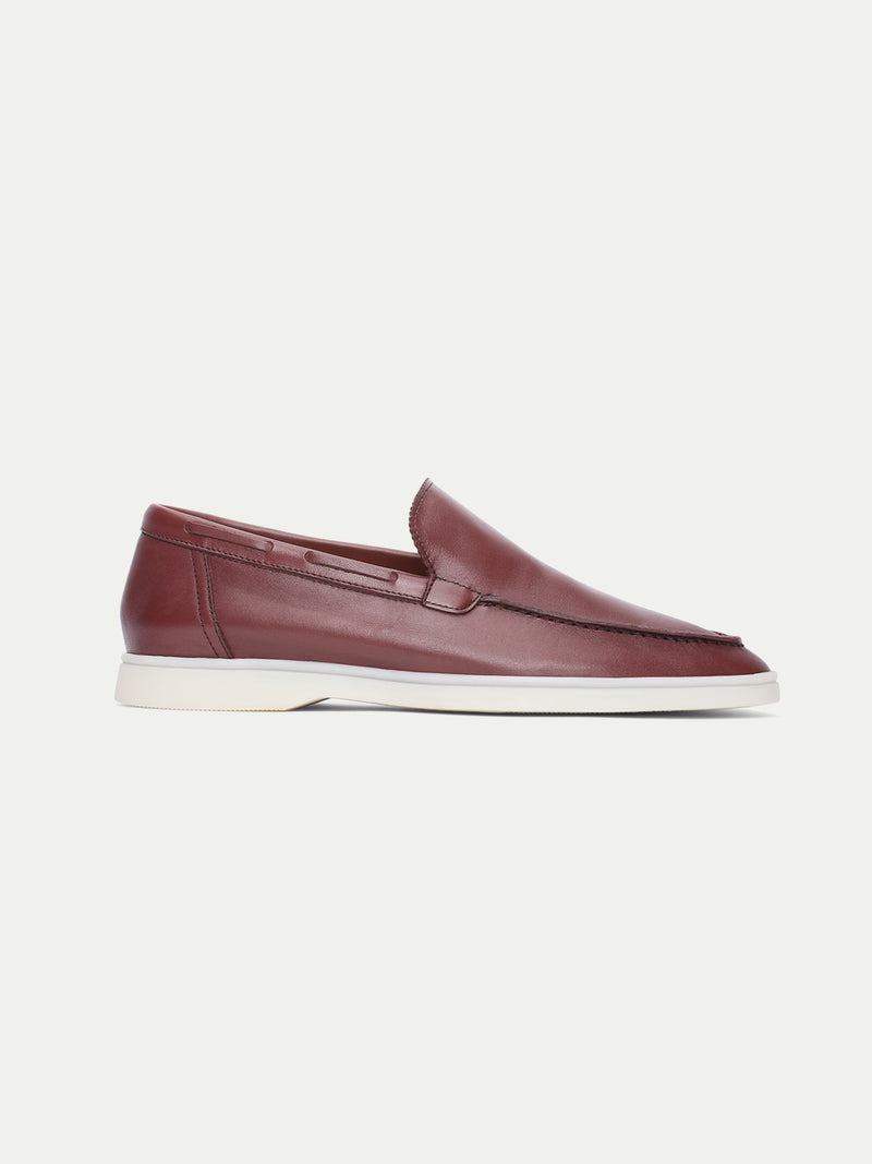 Rosewood Leather Yacht Loafers Aurelien