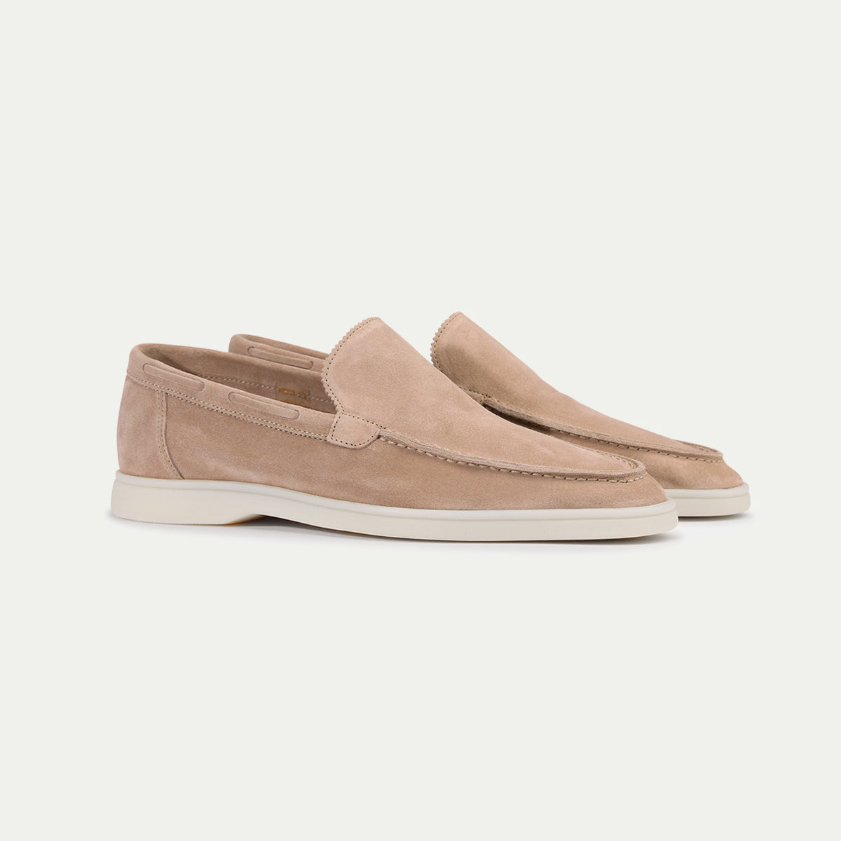 Aurélien | Light Beige Suede Yacht Loafer display picture 1