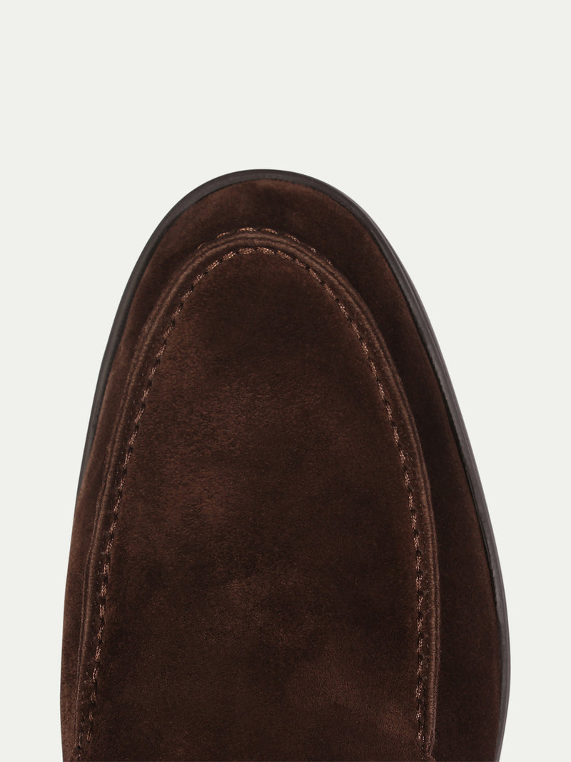 Aurélien | Chocolate Suede Yacht Loafer Shearling