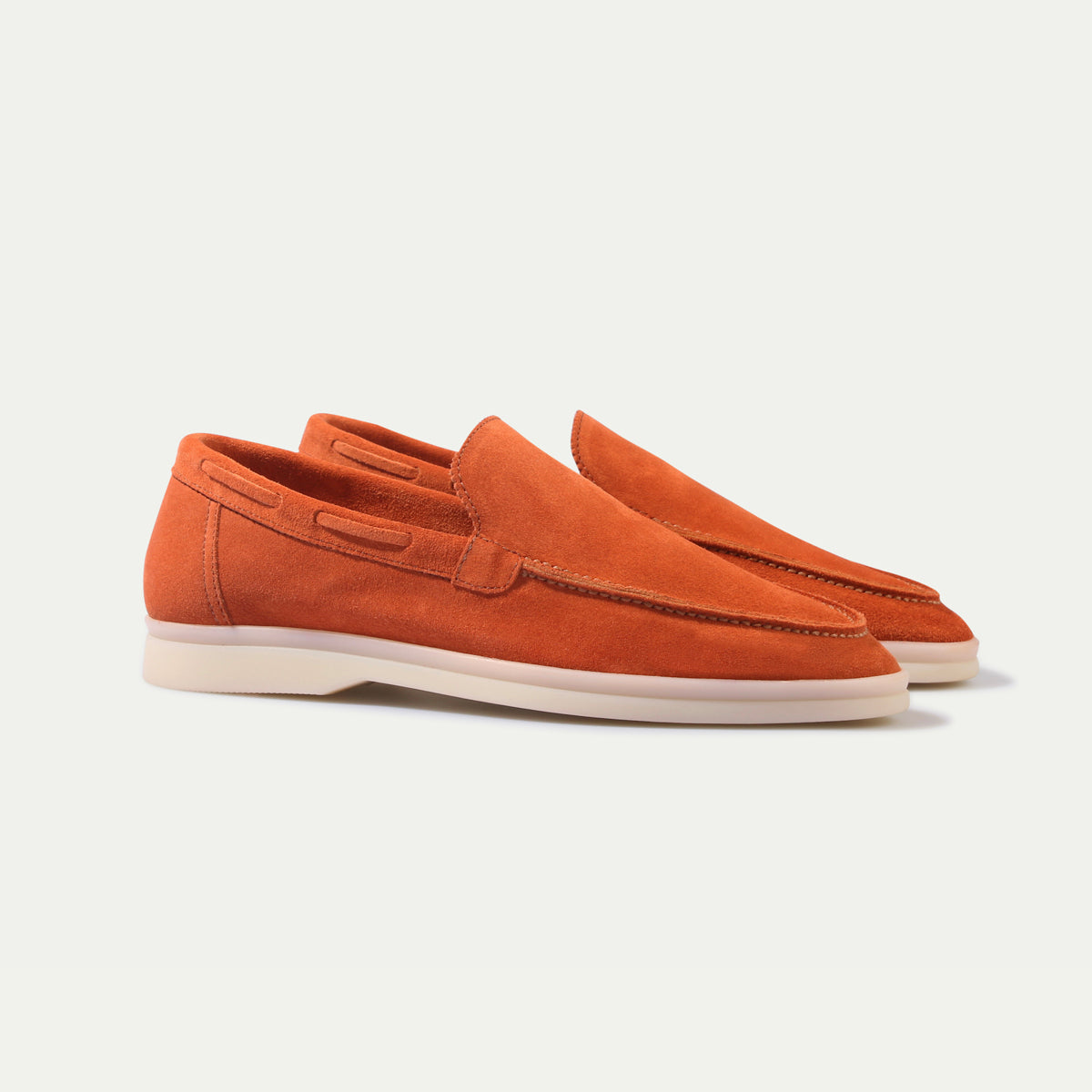 Authentic Giorgio\'s Palm Beach Luxury Loafers. Orange Velour Bisont ?DEAL! Doucals Loafers Suede  main image 2