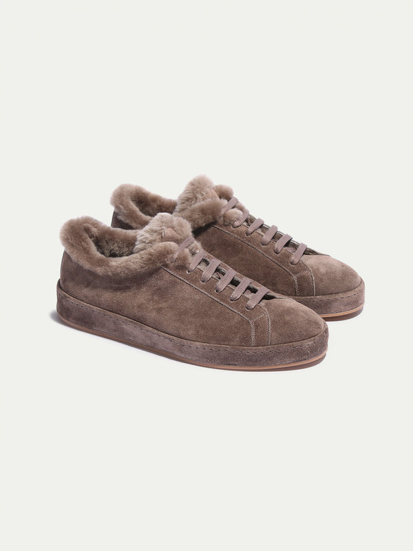 Ash Tufano Ash Turnschuhe Shearling-lined Ash Grey Voyager Sneaker