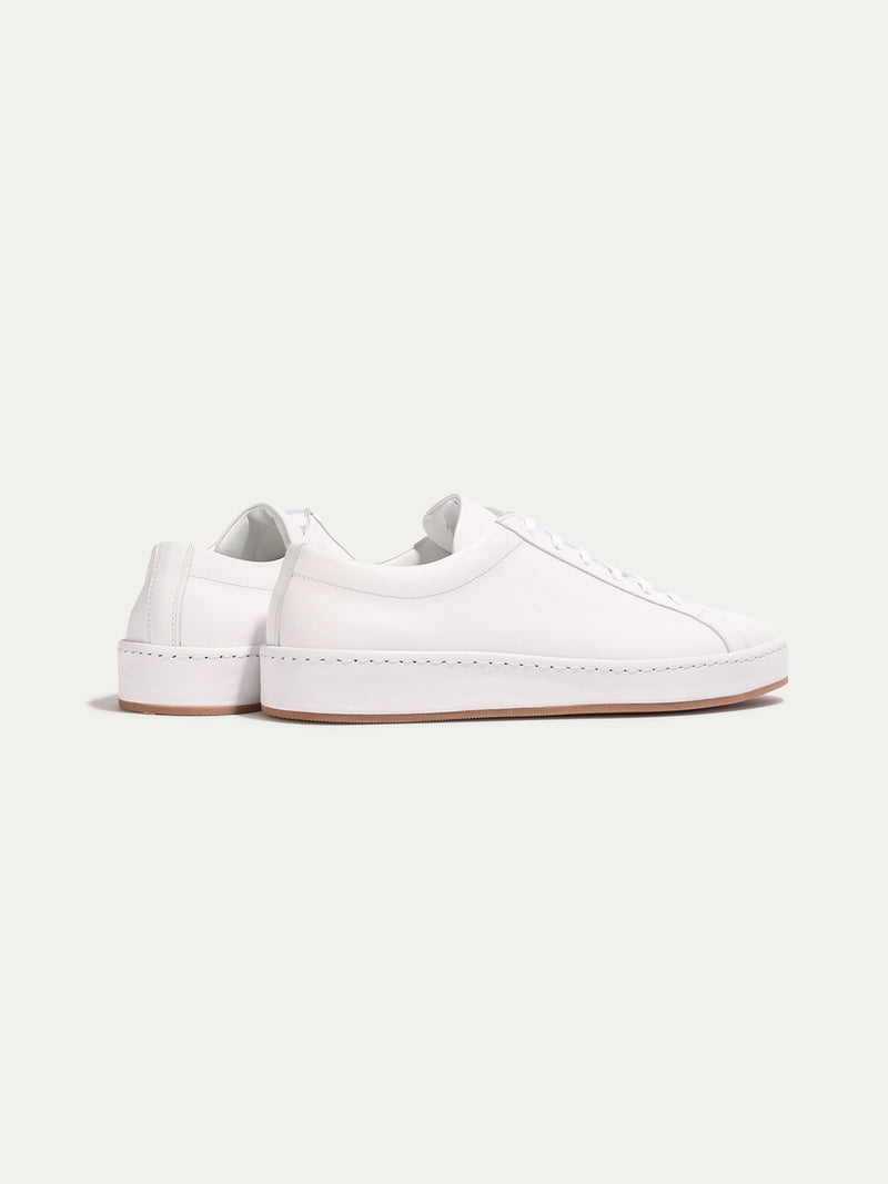 Aurélien | White Nappa Leather Voyager Sneaker