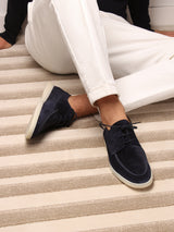 Navy Boat Loafers