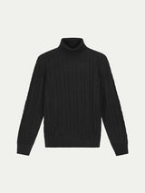 Dolcevita Cable Knit Sweater Black
