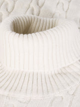Dolcevita Cable Knit Sweater Ivory Aurelien