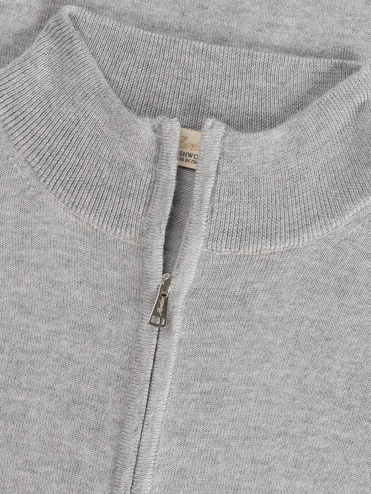 Aurélien | Cashwool Zipper Vest Light Grey