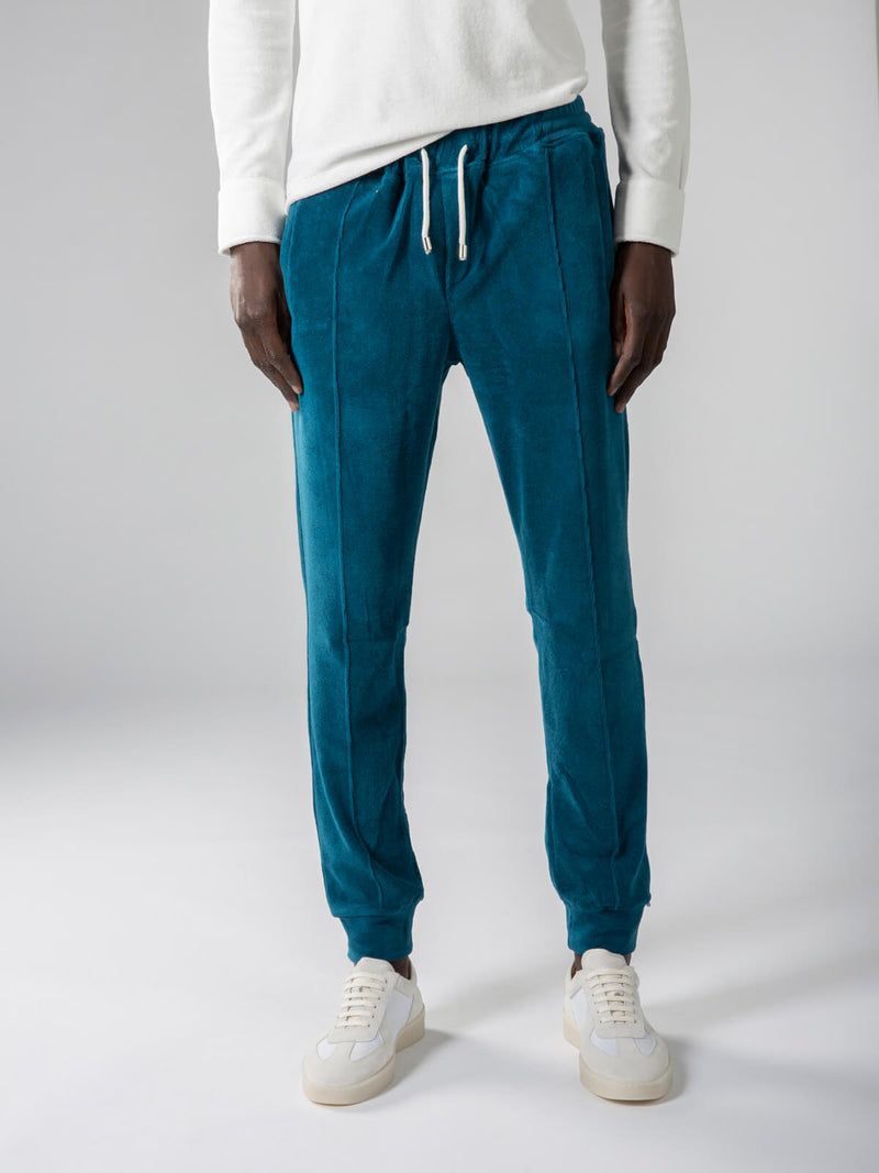 Aquamarine Terry Towelling Leisure Trousers