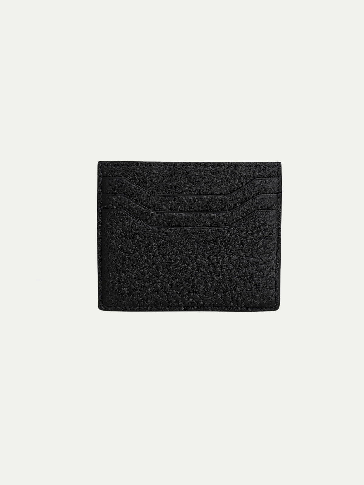 Black Grained Leather Cardholder