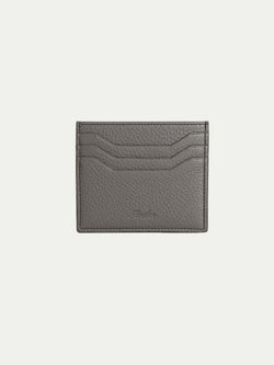 Grey Grained Leather Cardholder
