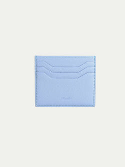 Light Blue Grained Leather Cardholder