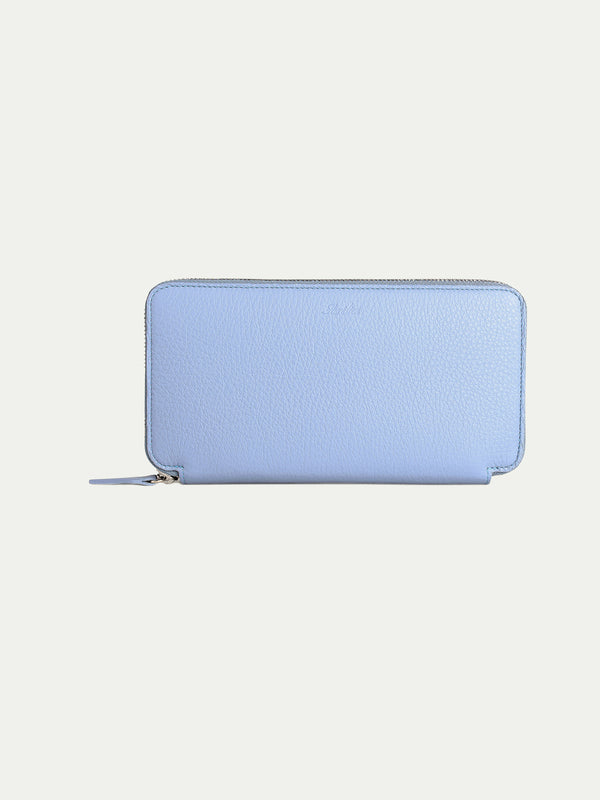 Light Blue Zipper Wallet