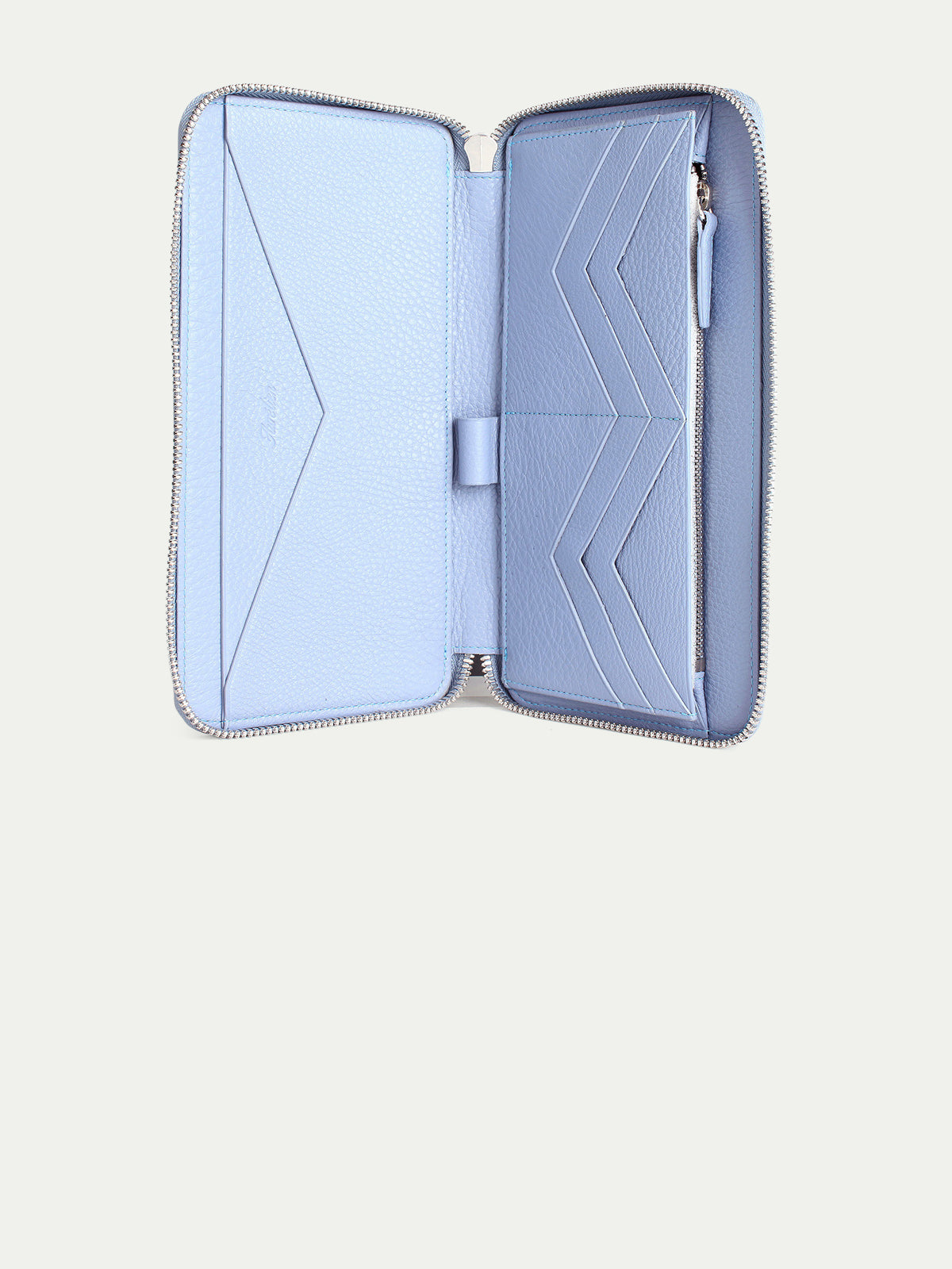 Light Blue Zipper Wallet