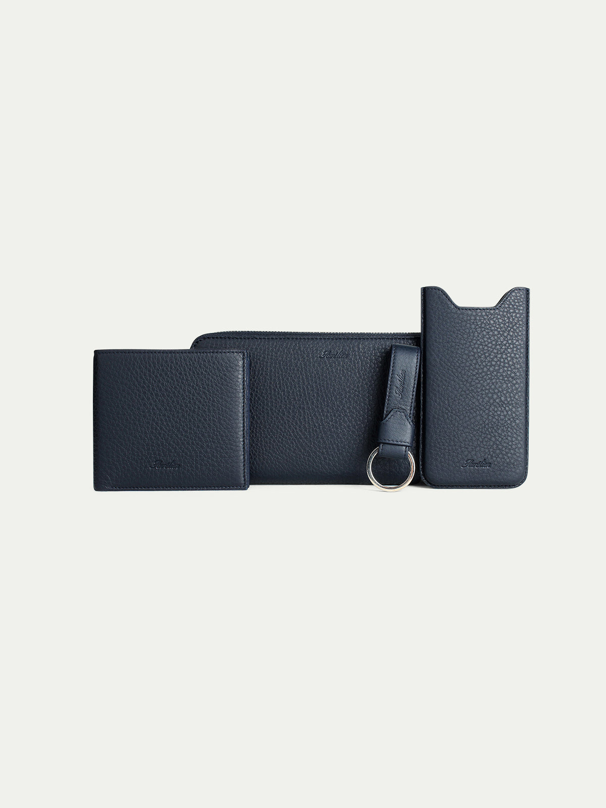 Navy Zipper Wallet