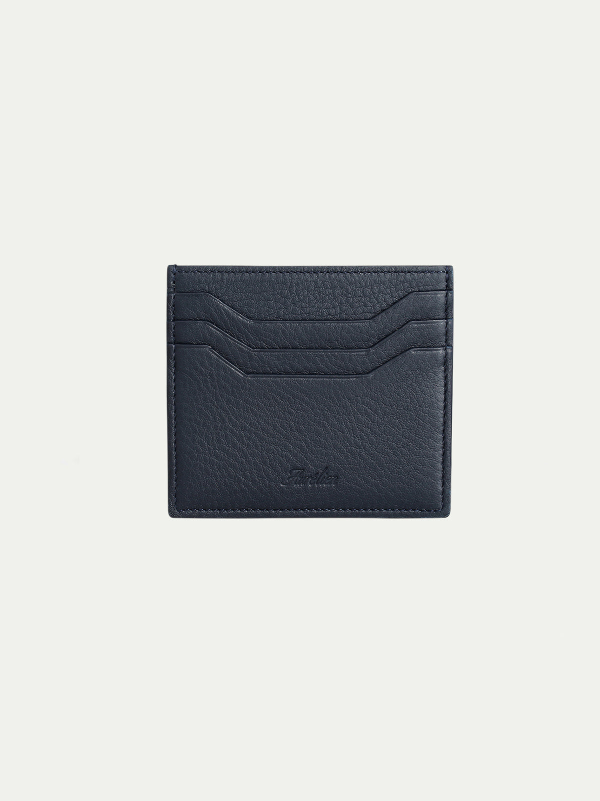 Navy Grained Leather Cardholder