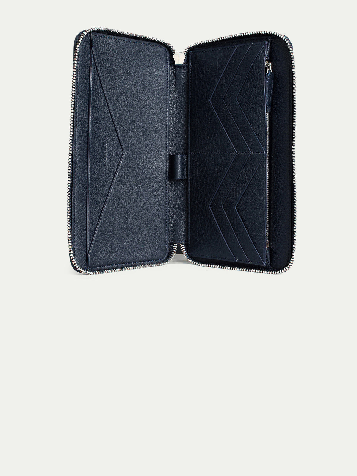 Navy Zipper Wallet