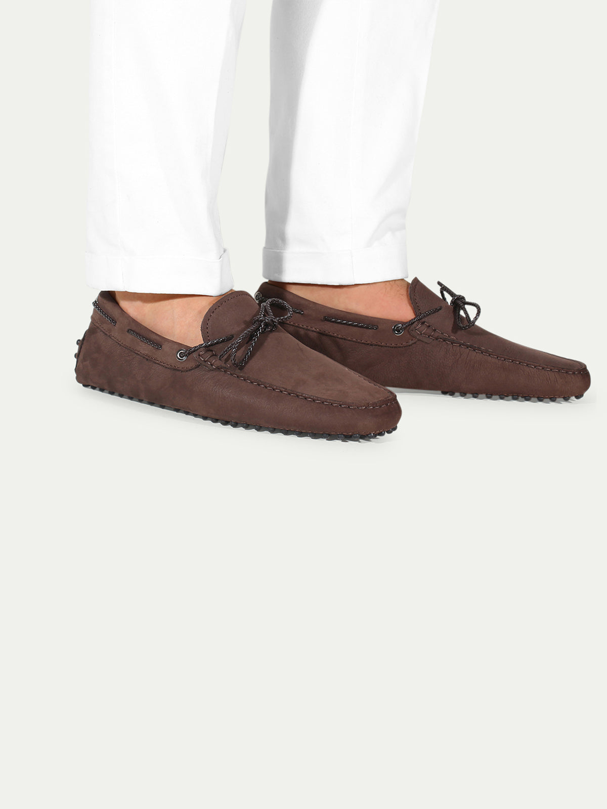 Brown Nubuck Driving Shoes Aurelien