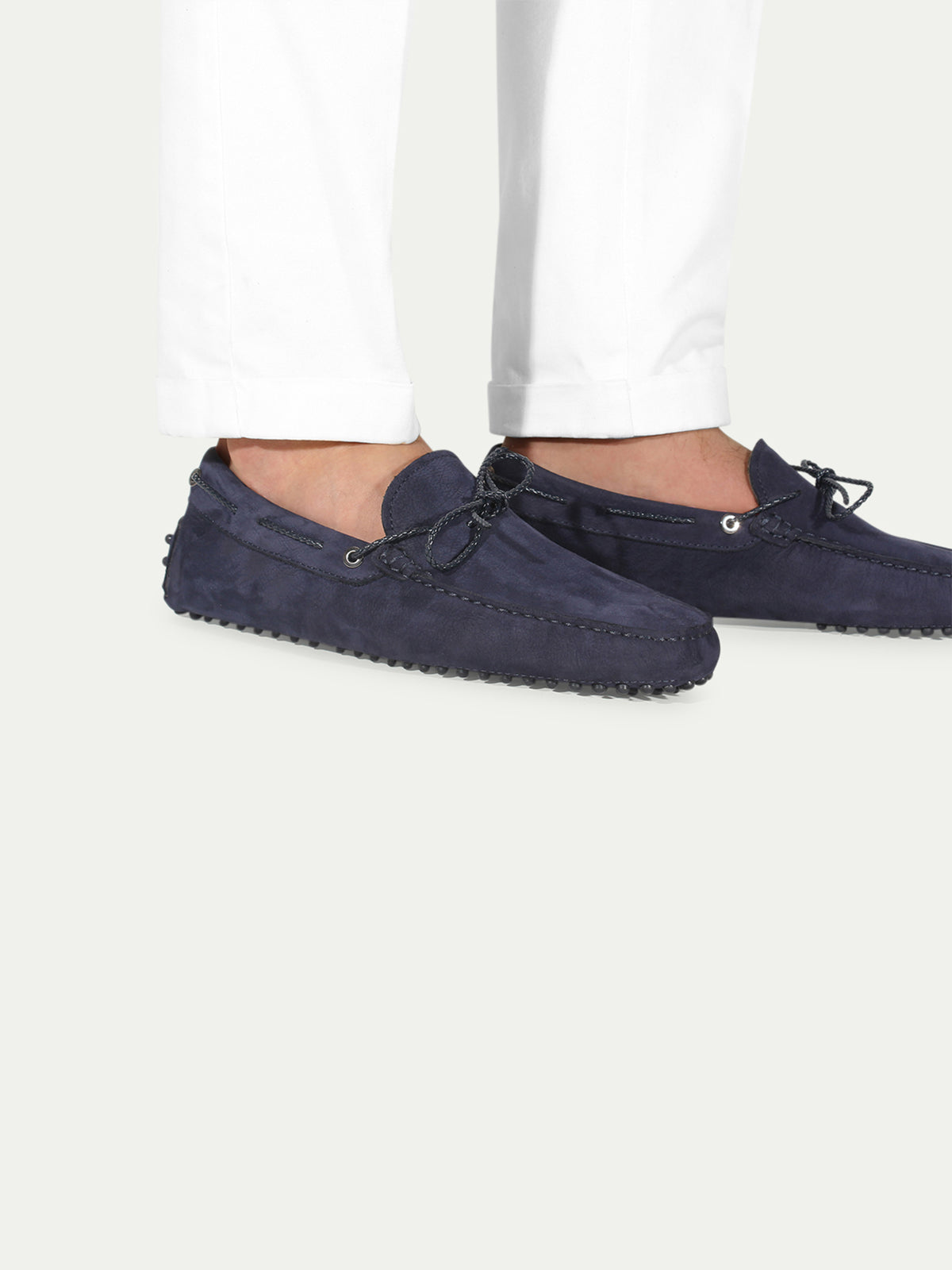 Navy Nubuck Driving Shoes Aurelien