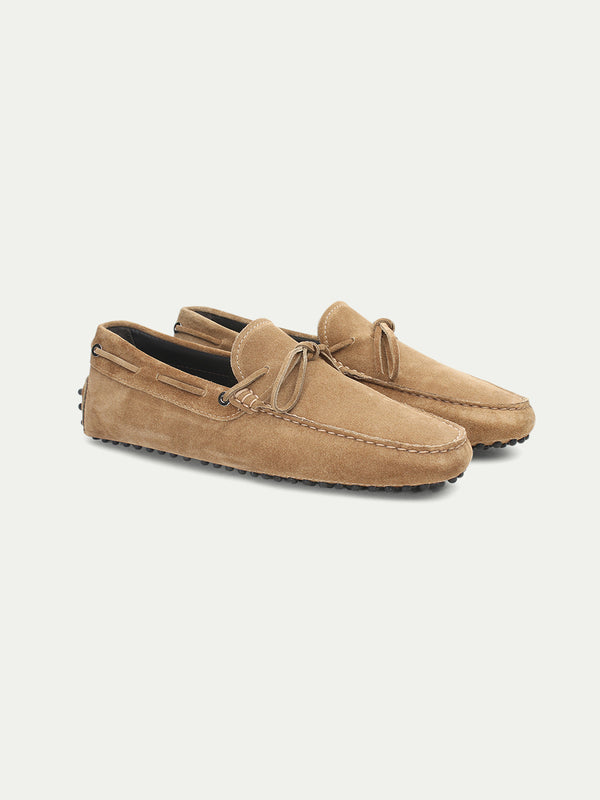 Beige Suede Driving Shoes | Aurlien