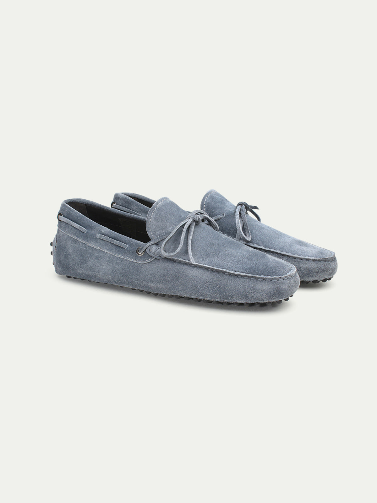 Light Blue Suede Driving Shoes Aurelien