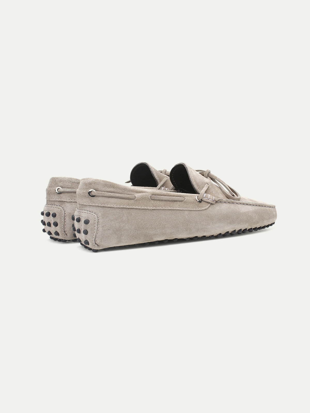 Light Grey Suede Driving Shoes Aurelien