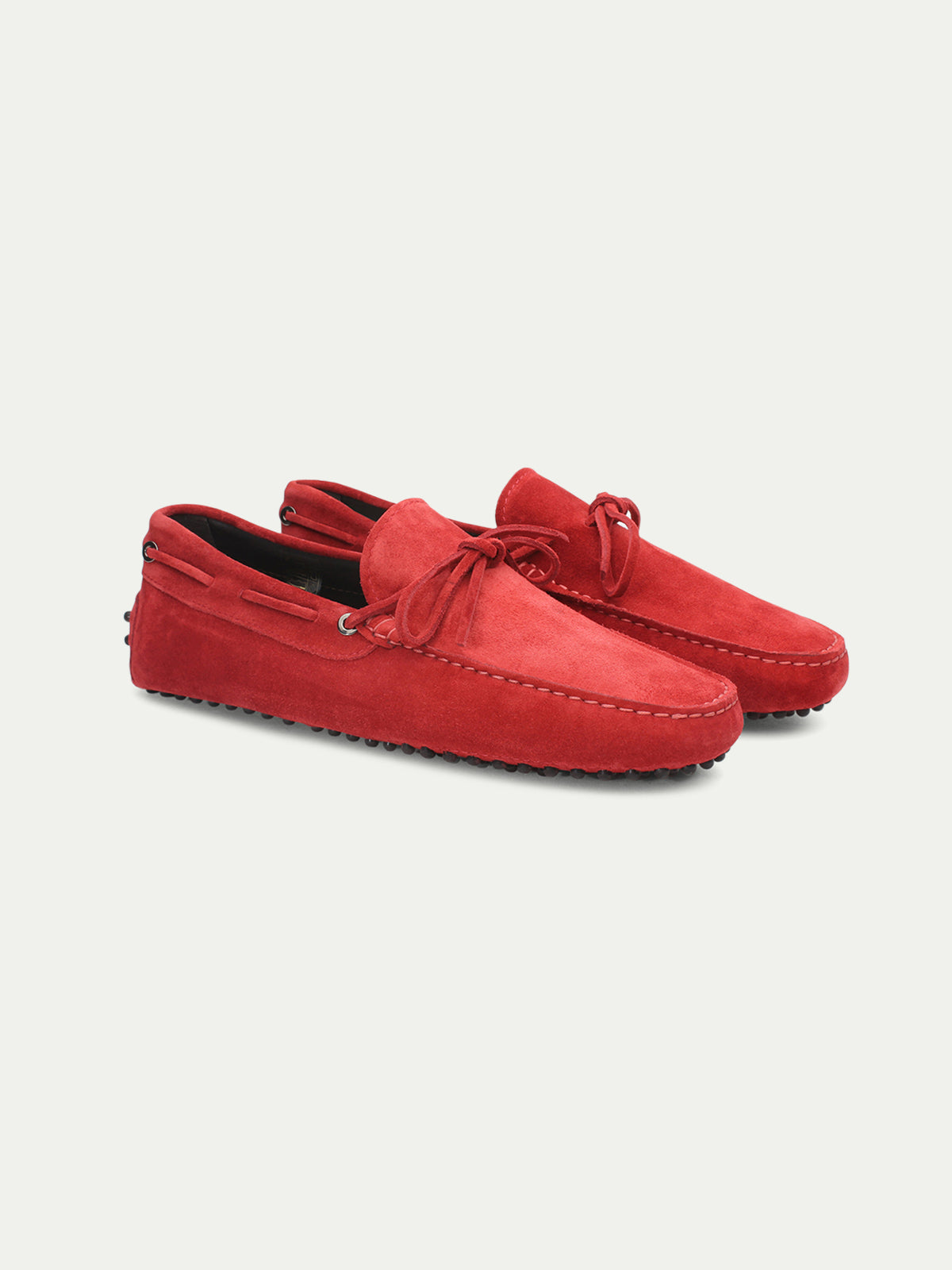 Red Suede Driving Shoes Aurelien