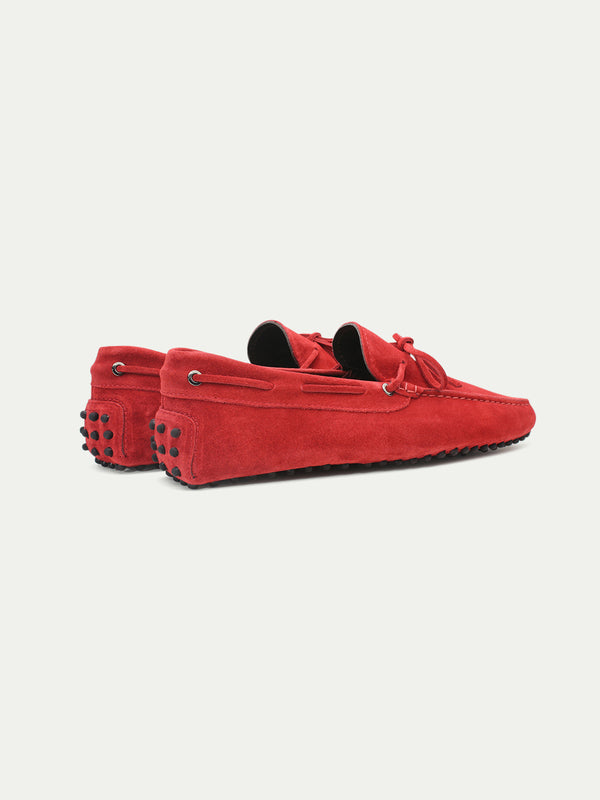 Red Suede Driving Shoes Aurelien