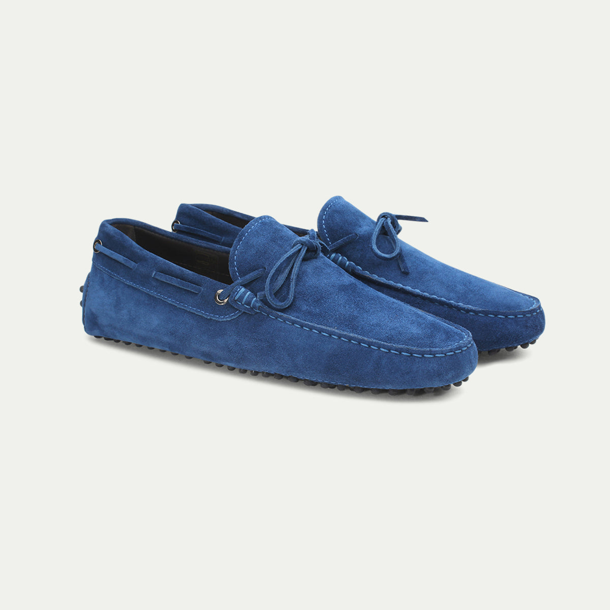 Mephisto Porche Design Men’s Blue Leather Suede Moccasin Driving Shoes Size: 8.5 Navy Blue Suede Italian Driving Shoe Moccasins main image 4