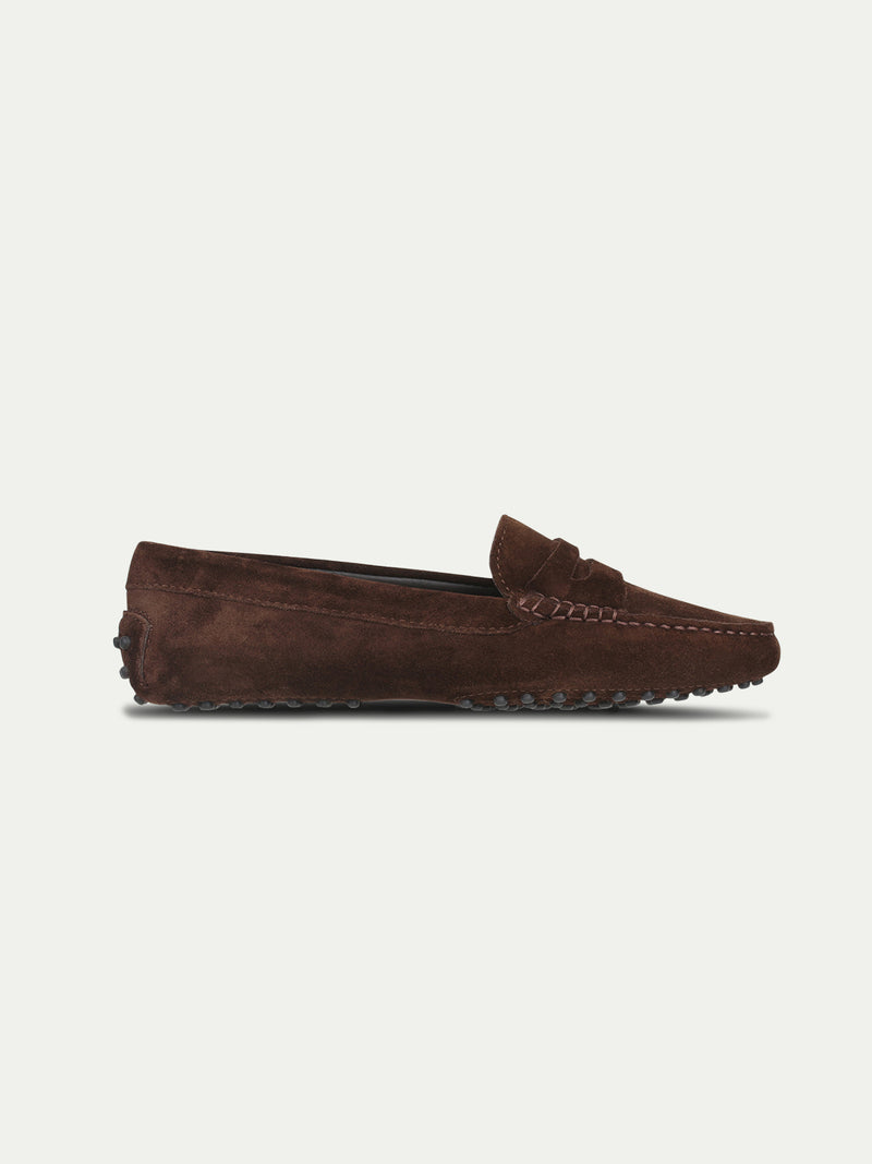 Chocolate Suede Driving Shoes