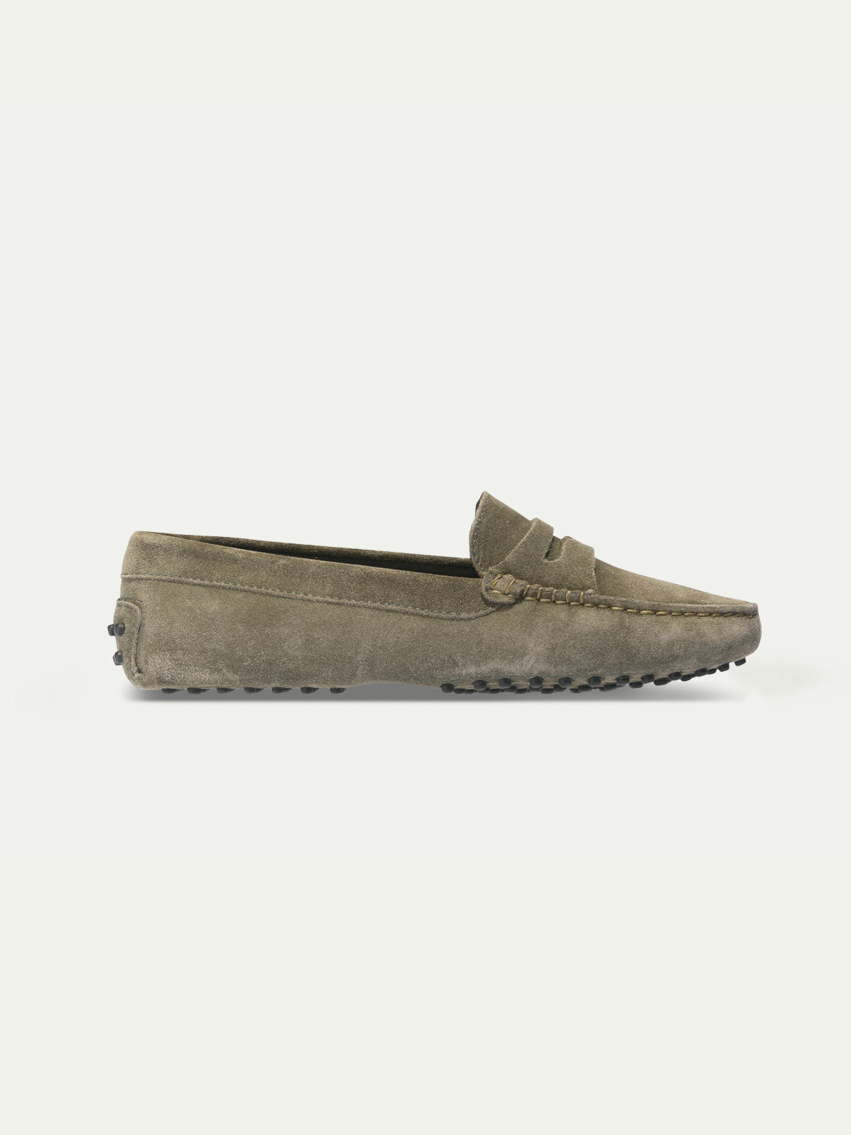 Olive Suede Driving Shoes