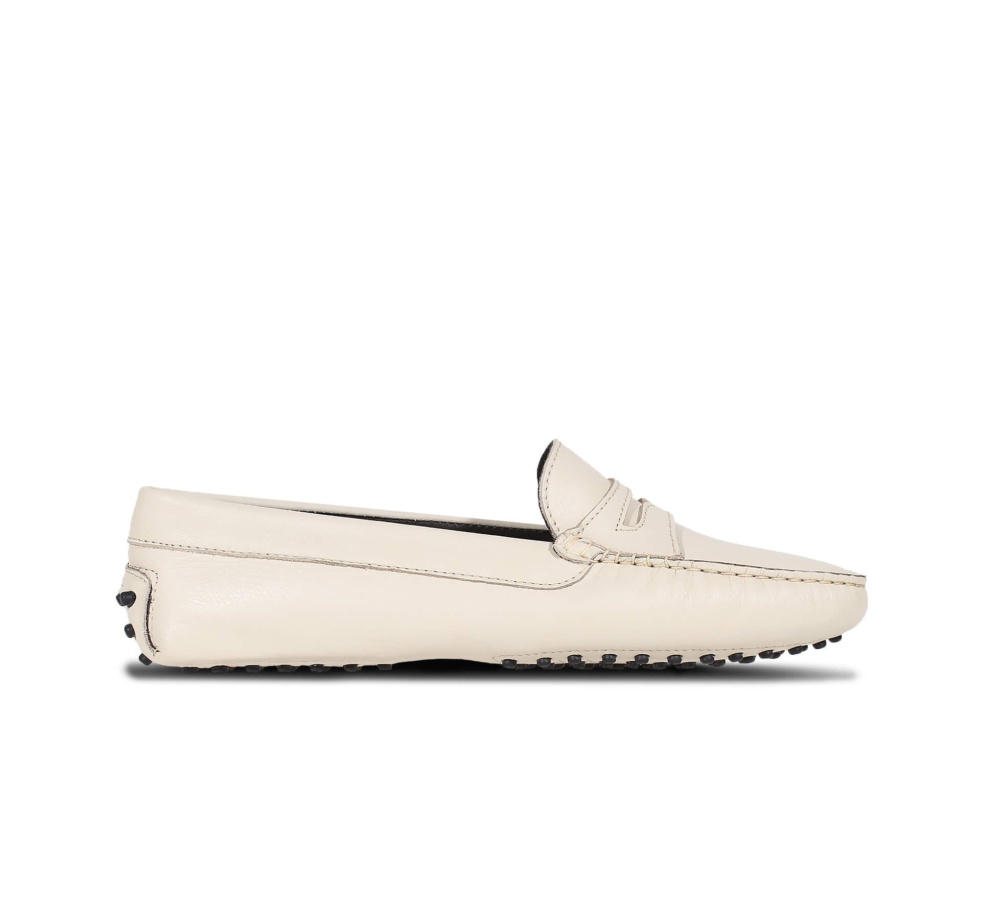 Off-white Leather Driving Shoes Aurélien