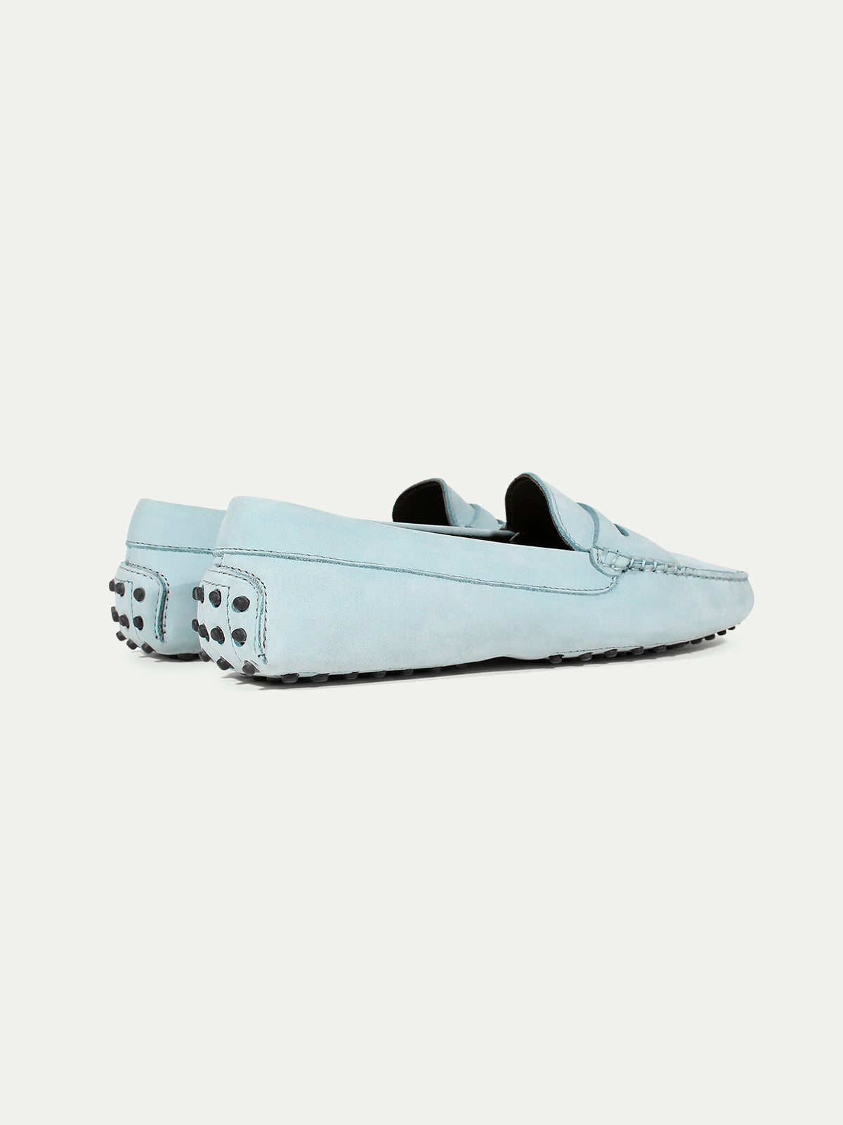 Light Blue Nubuck Driving Shoes