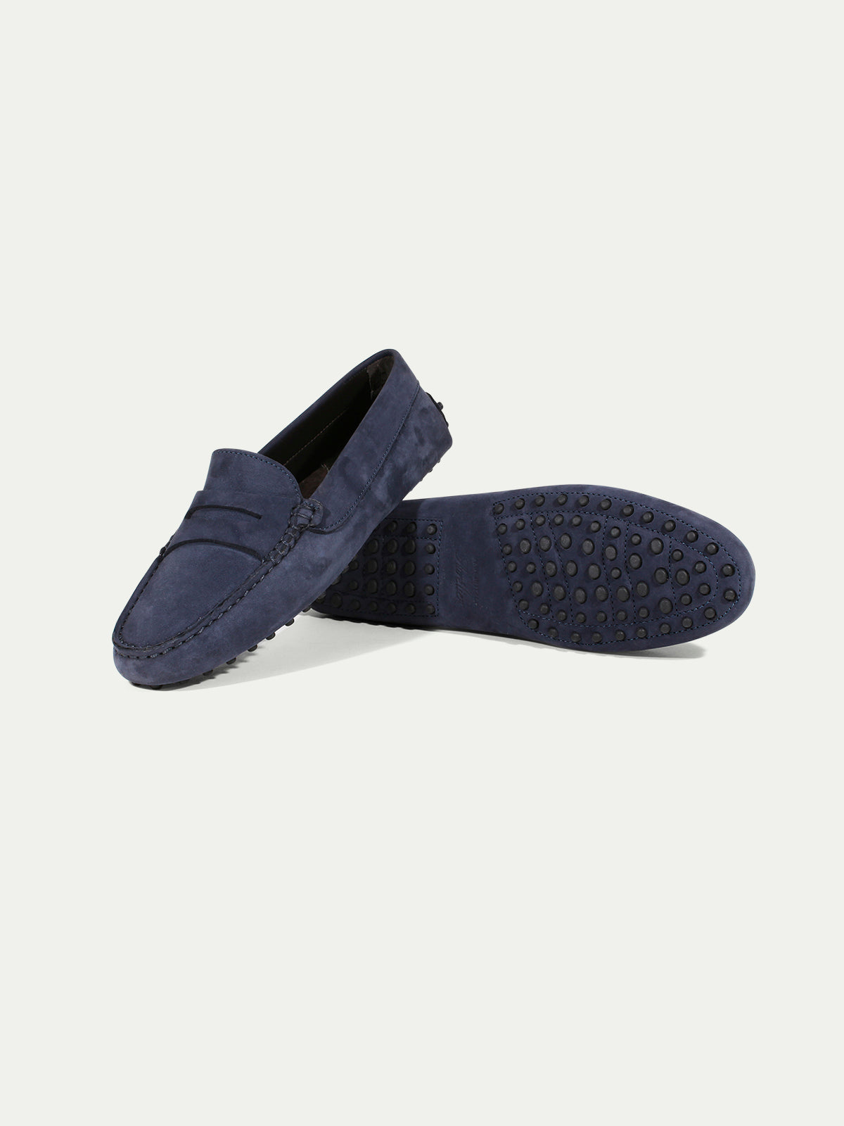 Navy Nubuck Driving Shoes